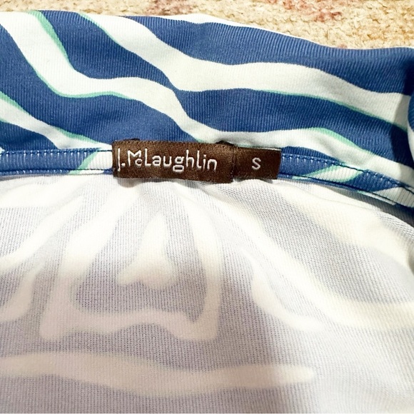 J. McLaughlin• blue zebra print top size small - Picture 11 of 13